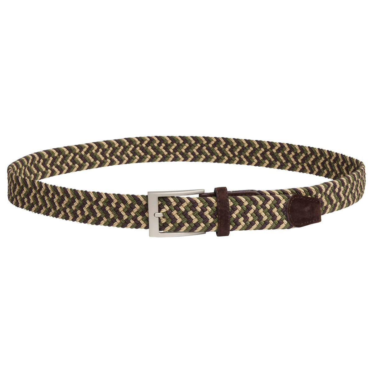 Laksen Sporting <br> Multi Color Elastic Belt Green/Brown