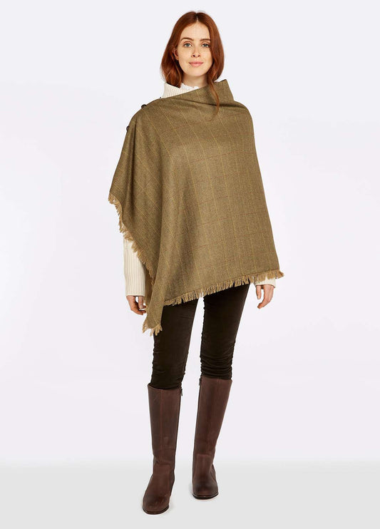 Dubarry <br> Hazelwood Tweed Poncho Elm
