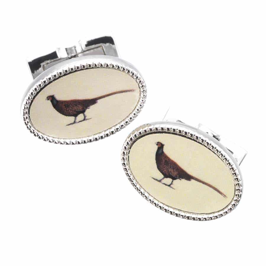 Laksen Sporting <br> Enamel Pheasant Cufflinks