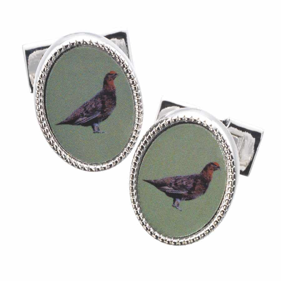 Laksen Sporting <br> Enamel Grouse Cufflinks