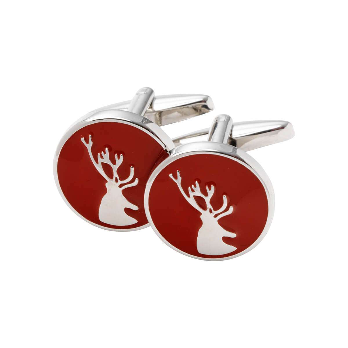 Laksen Sporting <br> Deer Cufflinks Blood Orange