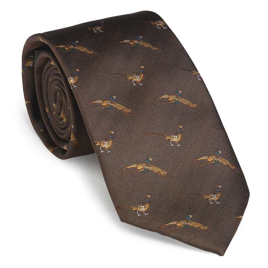 Laksen Sporting <br> Flying Pheasant Tie Chocolate