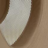 Fiebig <br> Cloth Traveller Hat Leather Band - Beige