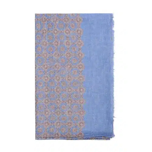 House Of Amanda Christensen <br> Cotton Scarf Medallion Sky Blue