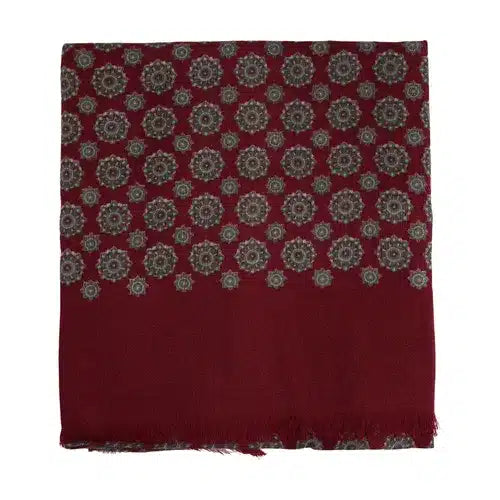 House Of Amanda Christensen <br> Medallion Wool Scarf Wine