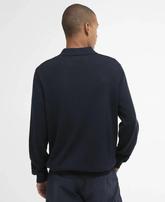 Barbour Pima Knit Polo Shirt Navy