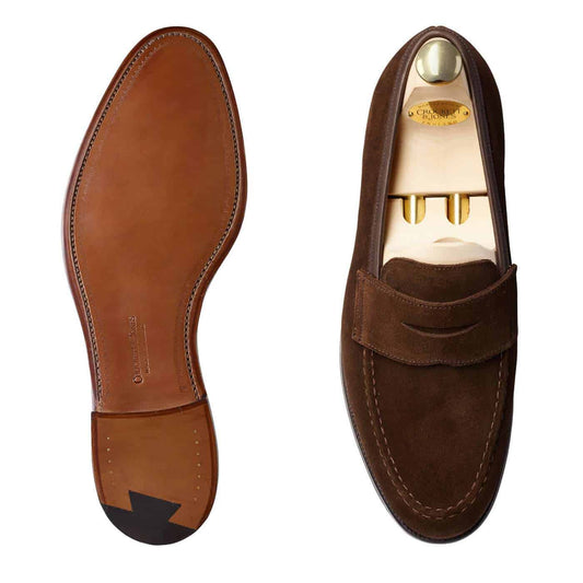 Crockett & Jones <br> Boston Dark Brown Suede