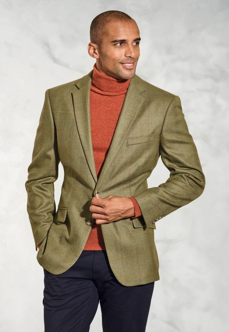 Brook Taverner <br> Helsinki Check Jacket - Olive