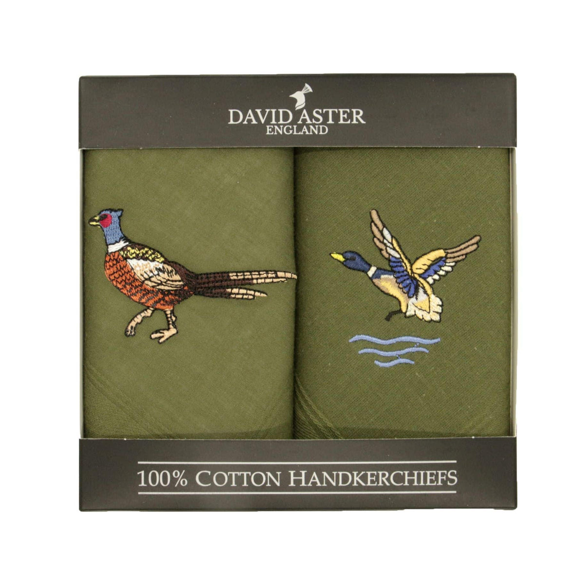 G&G <br> Pheasant Duck Handkerchief Set Green