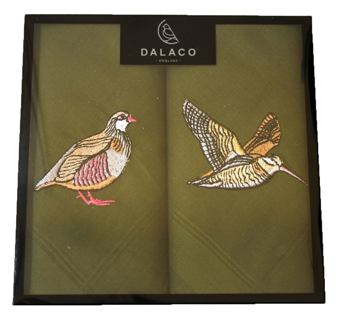 G&G <br> Woodcock & Partridge Handkerchief Set Green