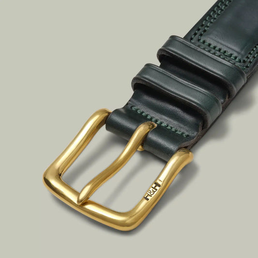 H&H Classic 1.5" Lined Bridle Leather Belt H&H Green