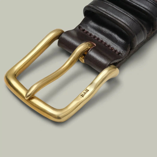H&H Classic 1.5" Lined Bridle Leather Belt Havana