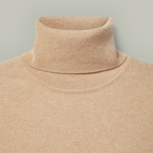 H&H - Harrow ladies Cashmere Roll Neck - Natural