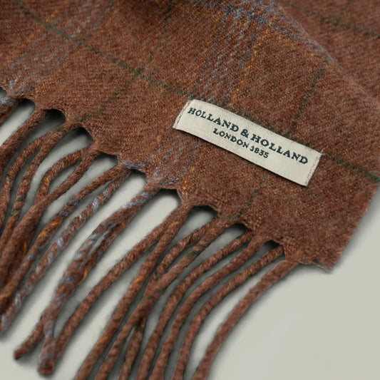H&H <br> House Check Fringed Cashmere Scarf