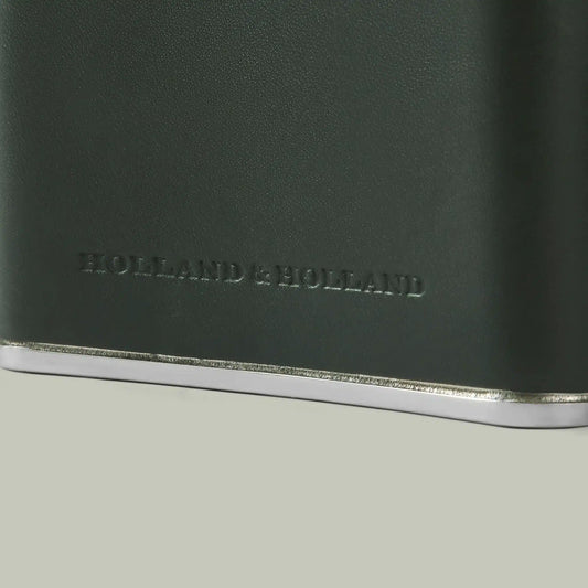 H&H - Leather Covered 6oz Steel Hip Flask