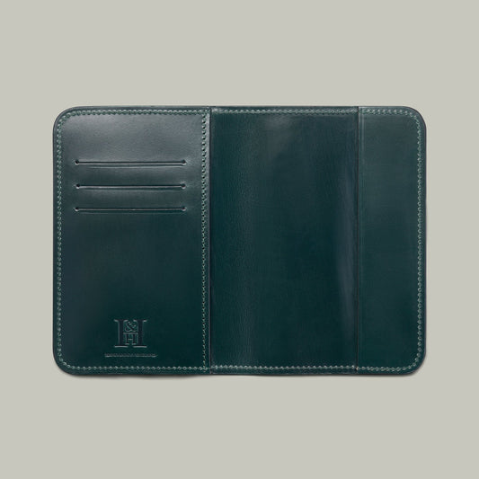 H&H - Noble Leather Passport Cover - H&H Green