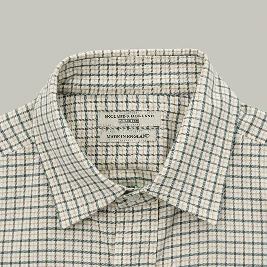 H&H - Northwood Classic Brushed Cotton Shirt - Moss