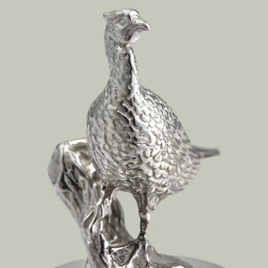 H&H - Silver Pheasant Bottle Stopper