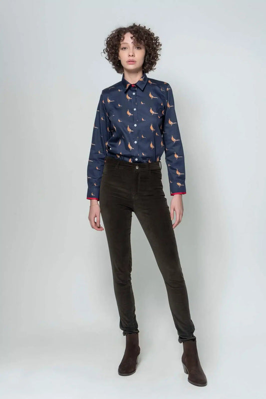 Hartwell <br> Layla Navy Pheasants Shirt