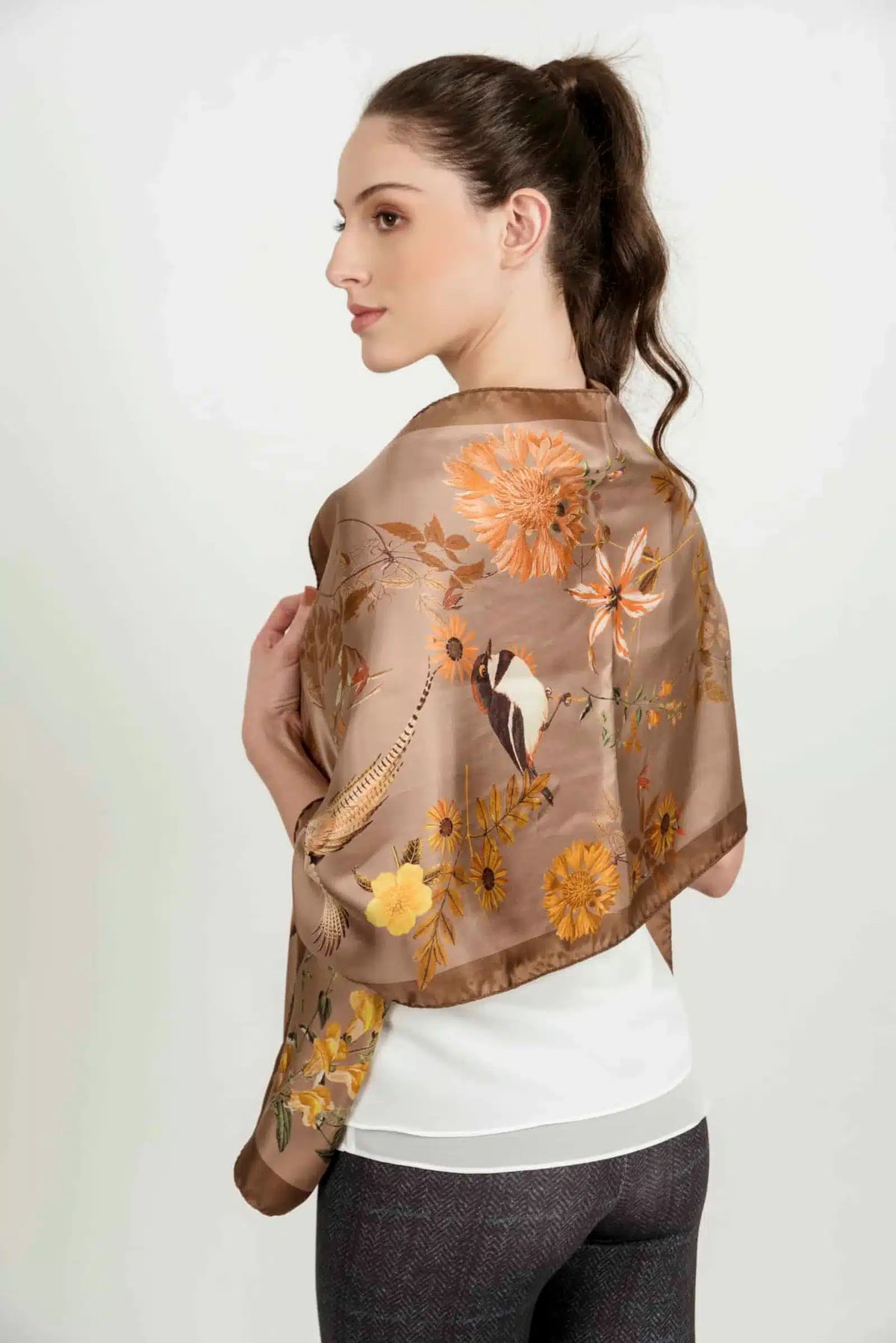 Hartwell Sabrina Silk Scarf Taupe
