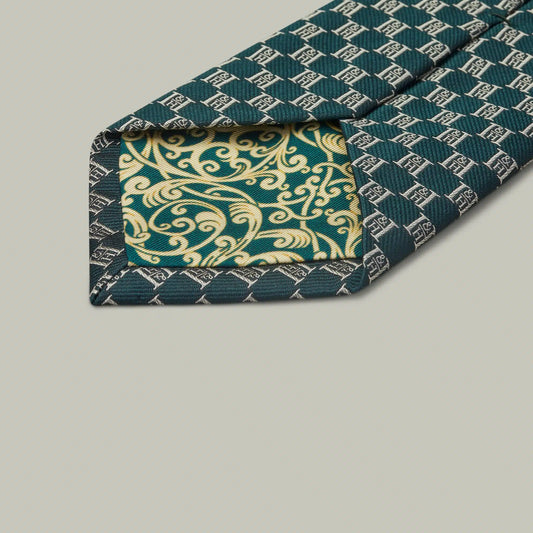 H&H - Monogram Tie H&H Green