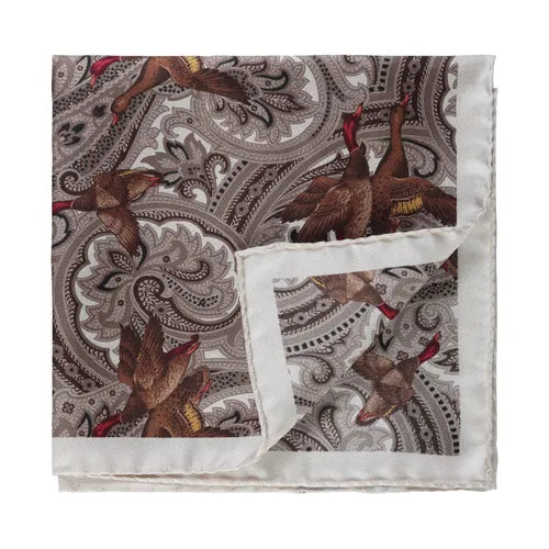 House of Amanda Christensen Bird and Paisley Pock Square - Cream