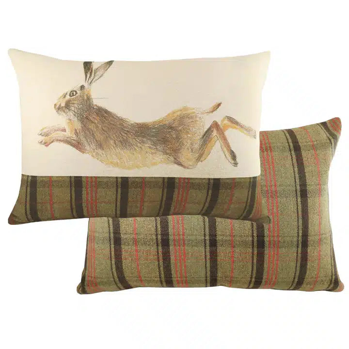 Hunter Leaping Hare Cushion Cover - Sand
