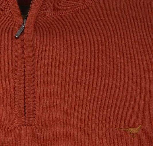 Laksen Sporting <br> Norfolk Zip-Neck Burnt Orange