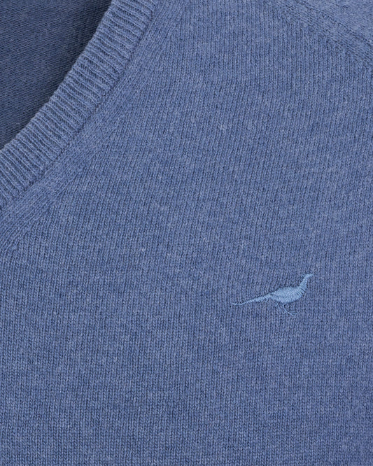 Laksen Sporting Trent V-Neck - Loch Blue