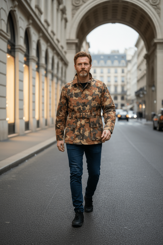 The Norfolk Dry Wax Camo Jacket