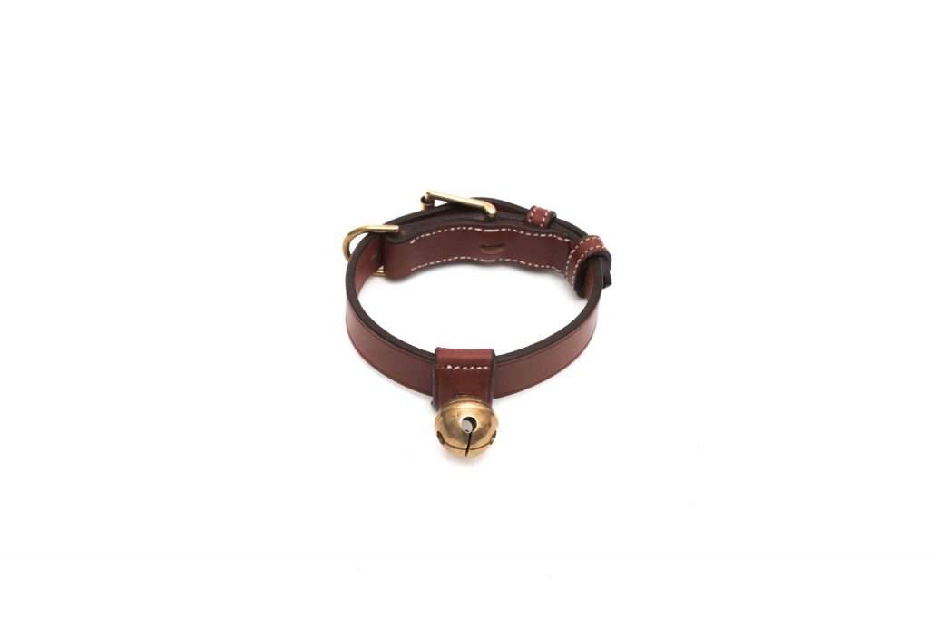 Bromfield <br> Dog Collar Bell Cognac
