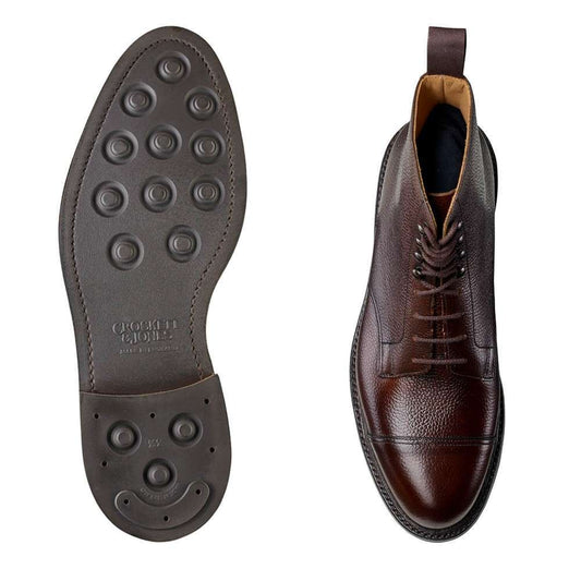 Crockett & Jones <br> Coniston Dark Brown Scotch Grain Boot