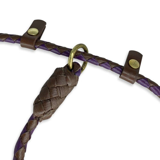 Leather by Beth <br> Retrieverline Cognac/Purple 150cm