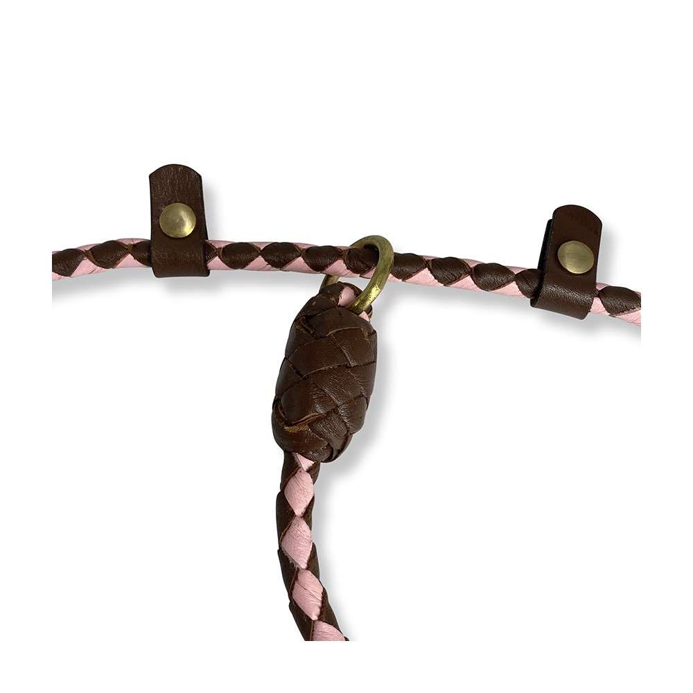 Leather by Beth <br> Retrieverline Cognac/Pink 150cm