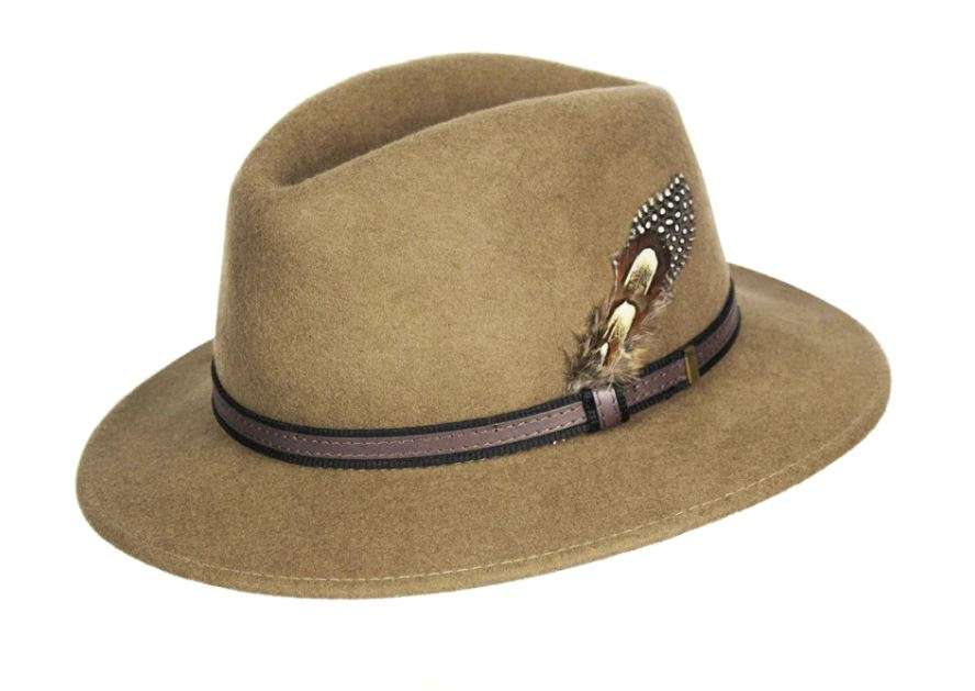 Oxford Blue <br> Wool Felt Hat Camel