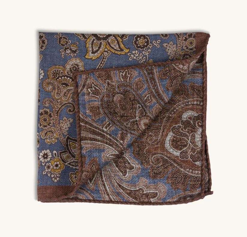Portia <br> Grey Silk Pocket Square