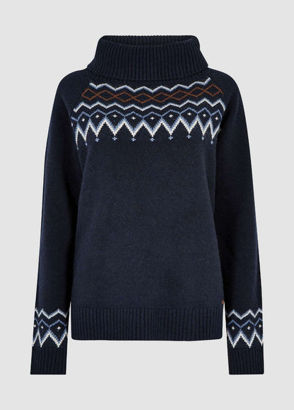 Dubarry <br> Riverstown Fair Isle Sweater Navy