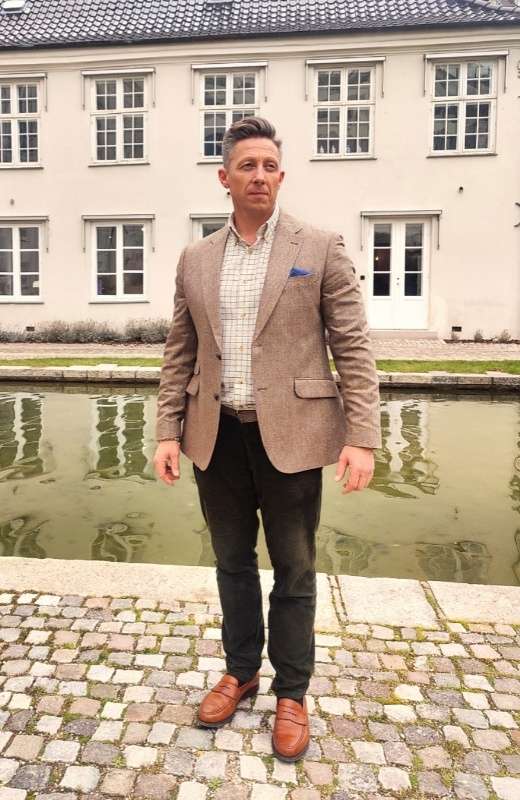 Wellington of Bilmore <br> Blue Check London Jacket Pure Silk