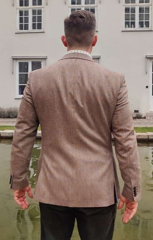 Wellington of Bilmore <br> Blue Check London Jacket Pure Silk