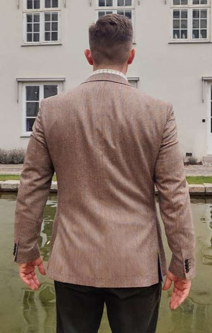 Wellington of Bilmore <br> Blue Check London Jacket Pure Silk