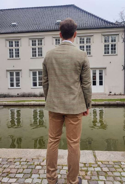 Wellington of Bilmore <br> Green Check London Jacket Pure Silk