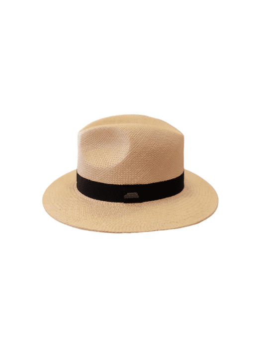 Fiebig <br> Panama Traveller Hat Solid Grosgrain - Nature