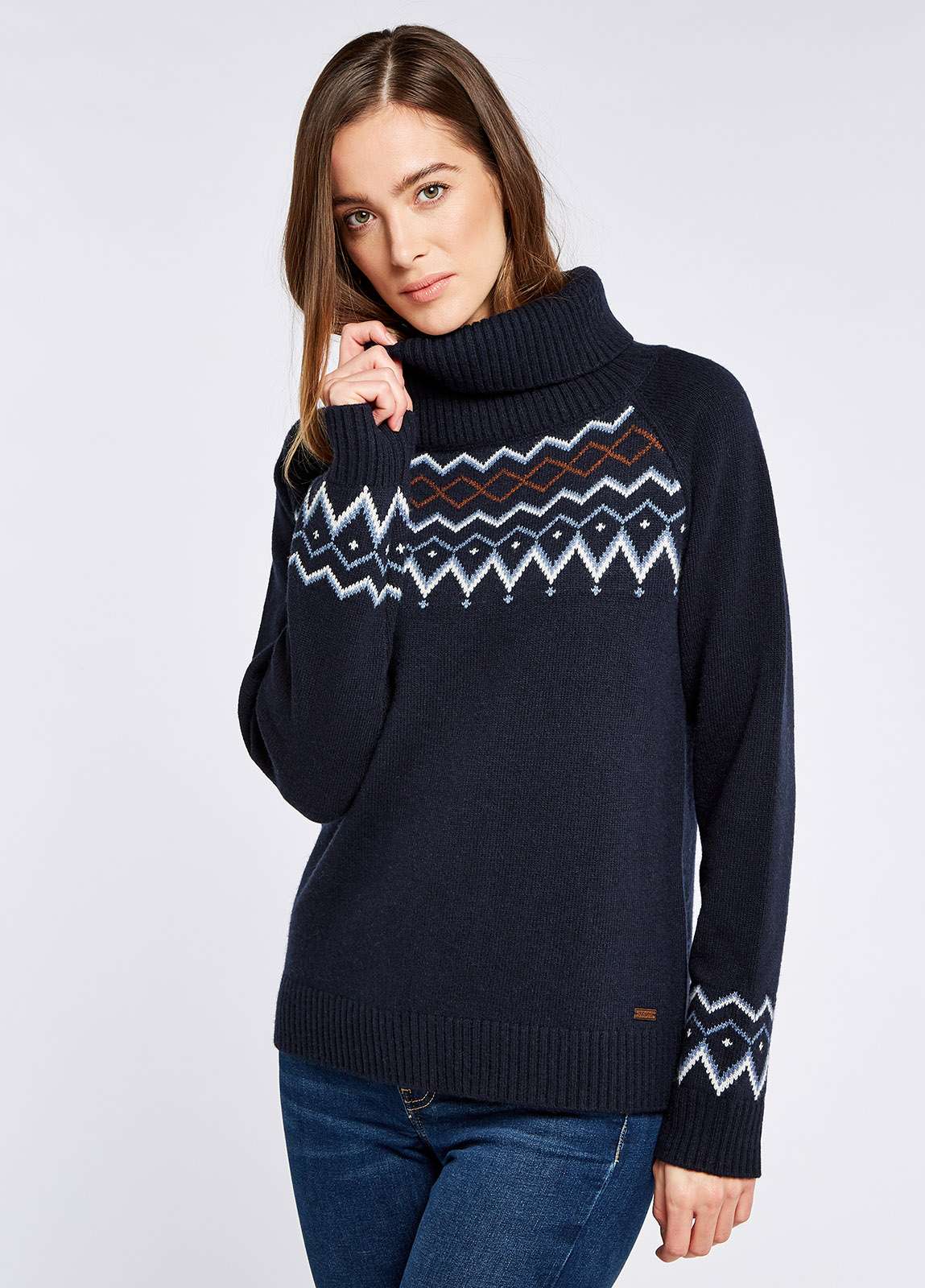 Dubarry <br> Riverstown Fair Isle Sweater Navy