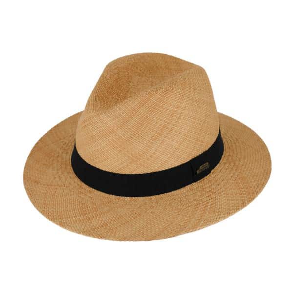 Fiebig <br> Panama Traveller Hat Solid Grosgrain - Cognac