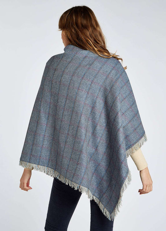 Dubarry <br> Hazelwood Tweed Poncho Denim Haze