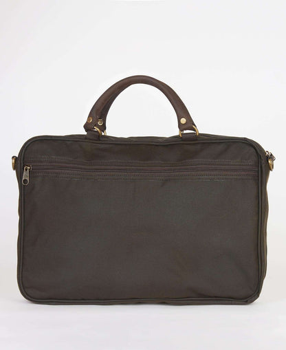 Barbour <br> Barbour Wax Leather Briefcase Olive