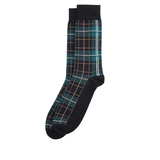 Barbour Tartan Sock Green Loch
