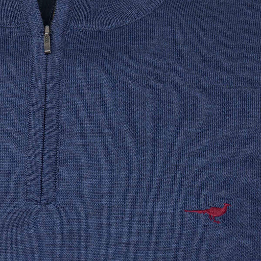 Laksen Sporting <br> Norfolk Zip-neck Cornblue