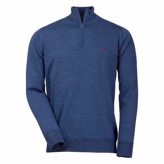 Laksen Sporting <br> Norfolk Zip-neck Cornblue