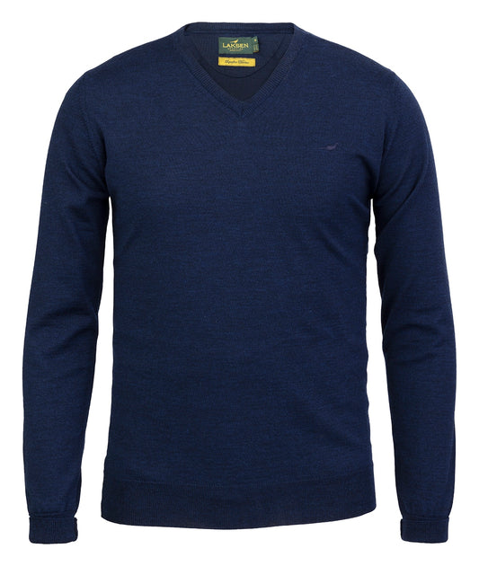 Laksen Sporting <br> Sussex V-Neck French Blue